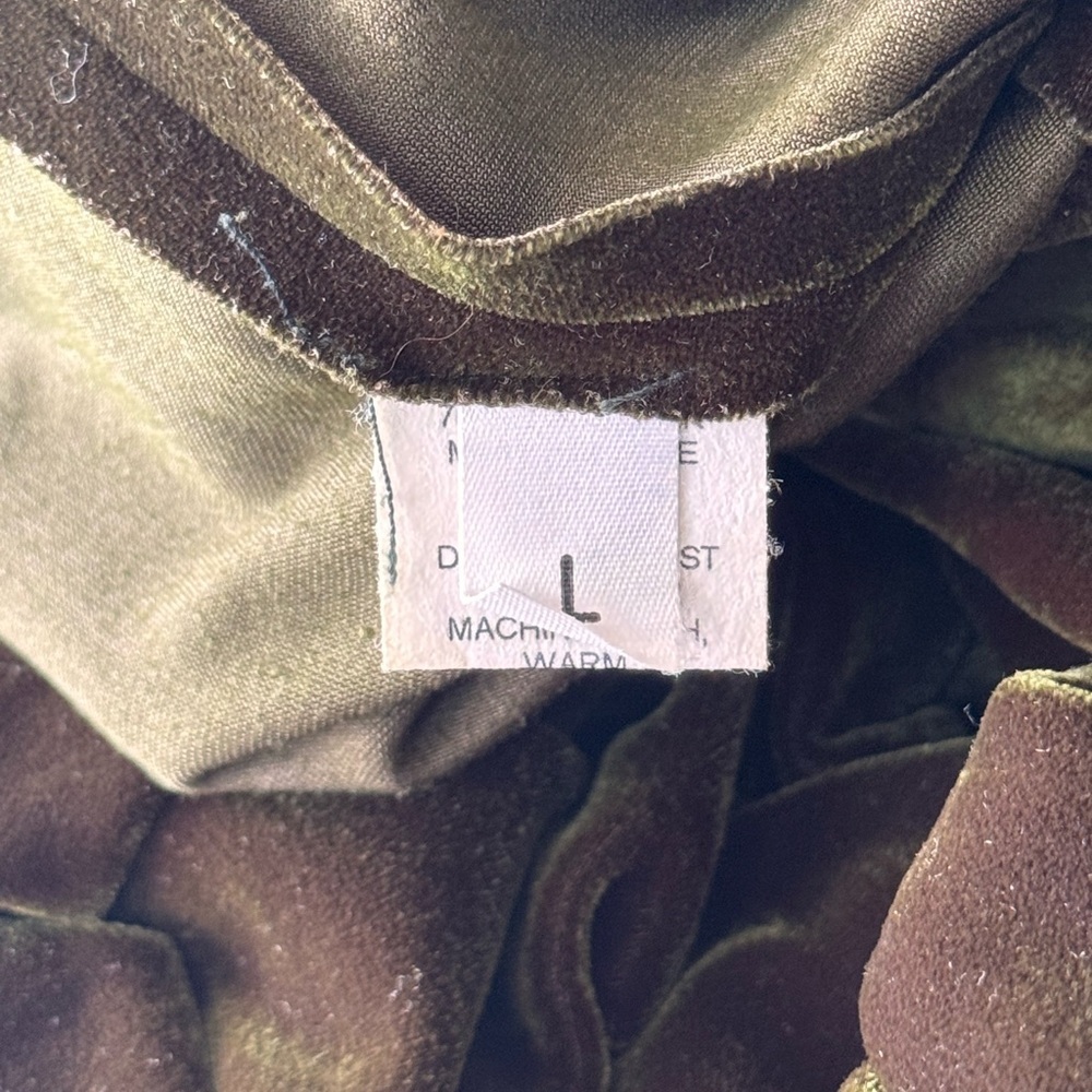 bruno duluc for kush green goth punk velvet velour v neck stretch maxi dress - Picture 13 of 14